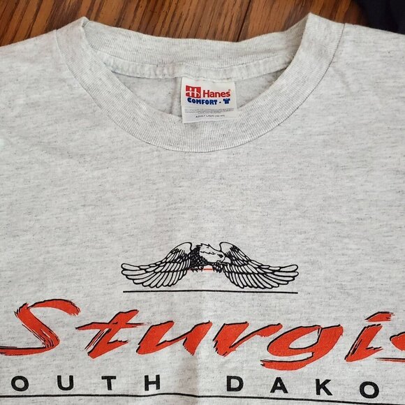 VTG Sturgis Motorcycle Rally 2000 60th Anniversary Graphic T-Shirt Large Gray - Picture 6 of 7